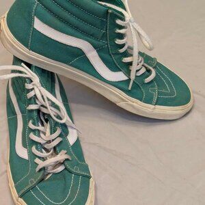 Vans Off the Wall Sneakers Green Mens Size 13 Sk8 Hi-Shoes